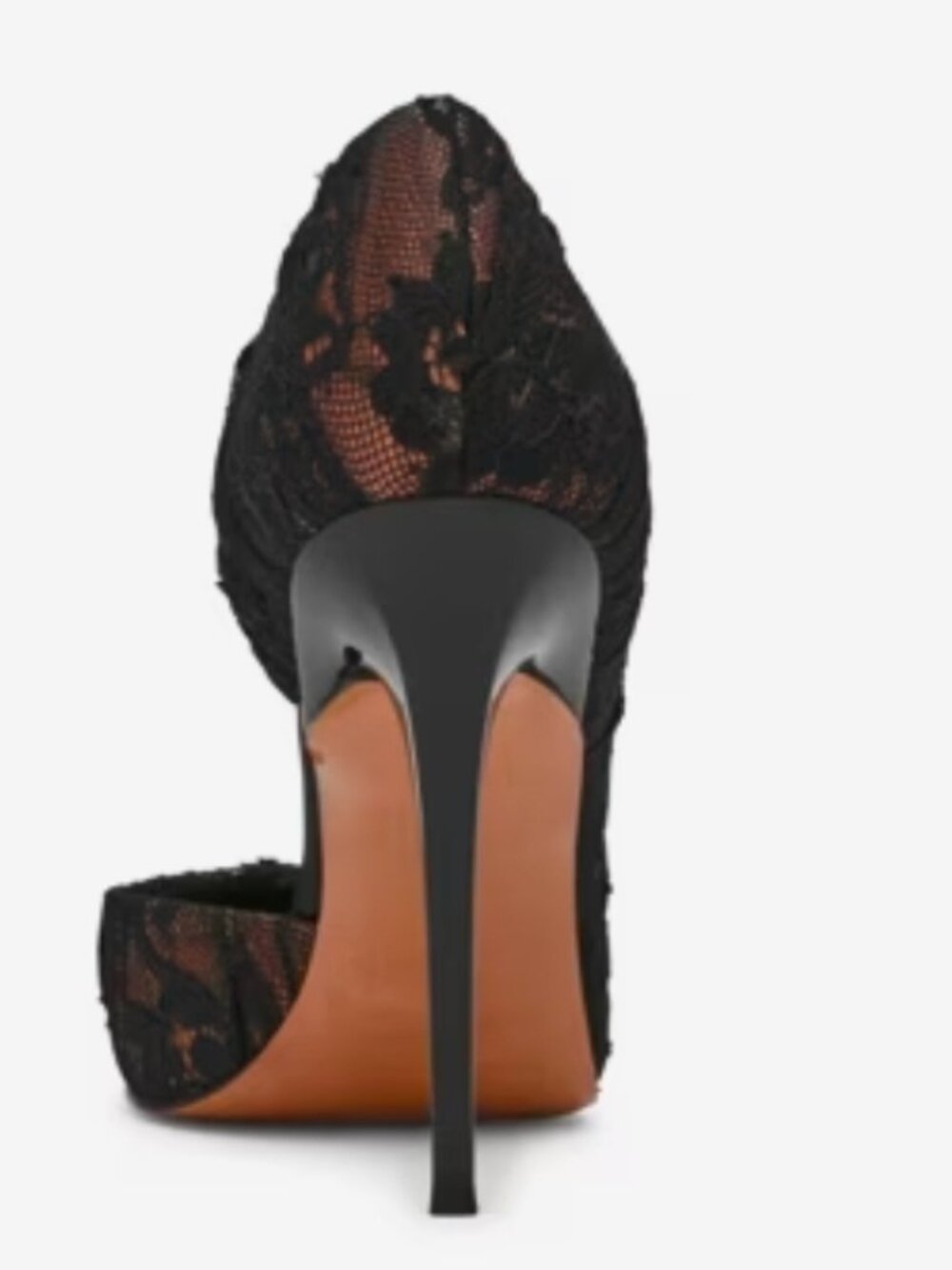 Steve Madden Elegant Stiletto D'Orsay Black Lace Heels Women's Sizes NEW - Picture 3 of 13